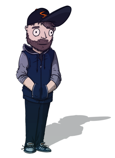 a Cartoon drawing of Simon van Strijp